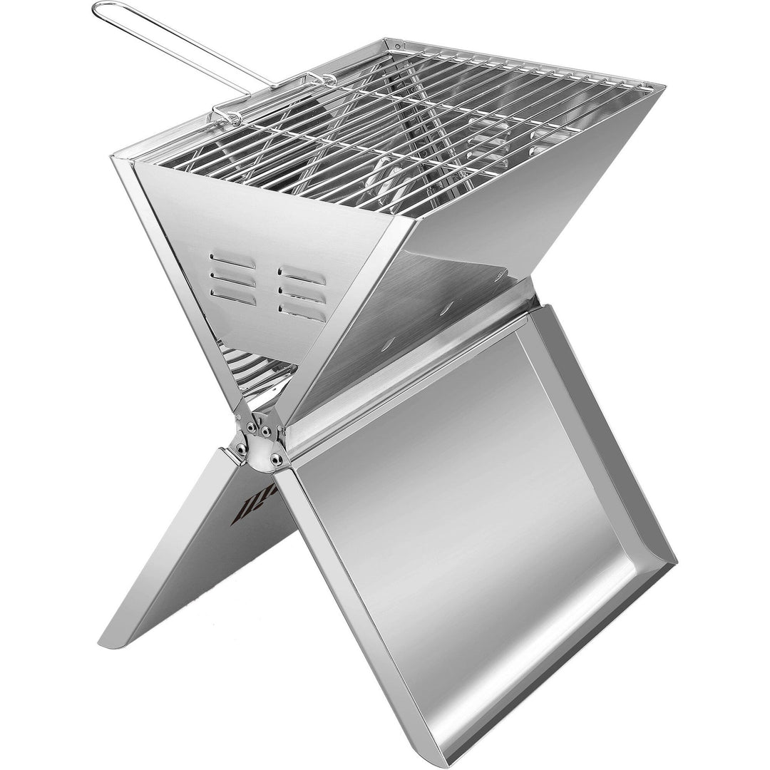 Hällmark Hällmark Sammenklappelig grill 36 x 26 cm, rustfrit stål ❤ vinkelbillede (Kulgrill)