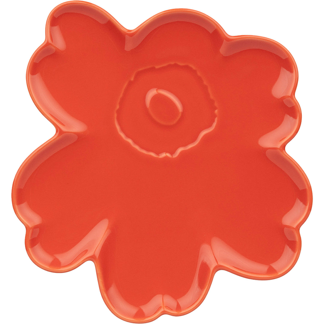 Marimekko Marimekko Unikko Shape tallerken 20 cm, orange – vinkelbillede (Tallerken)