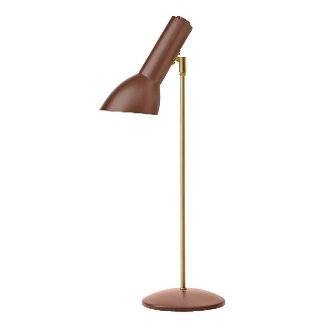 Produktbillede af Oblique Messing Bordlampe Teglrød CPH Lighting i premium kvalitet