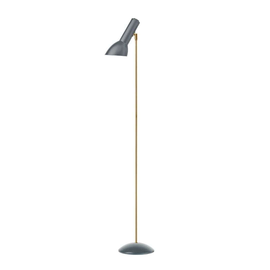 Produktbillede af Oblique Messing Gulvlampe Flintgrå CPH Lighting i premium kvalitet