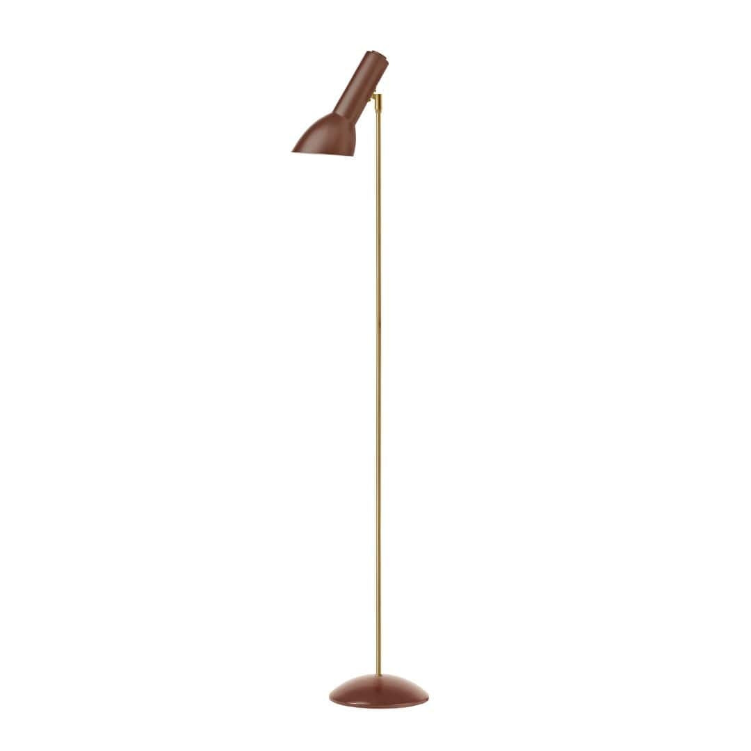 Oblique Messing Gulvlampe Teglrød CPH Lighting