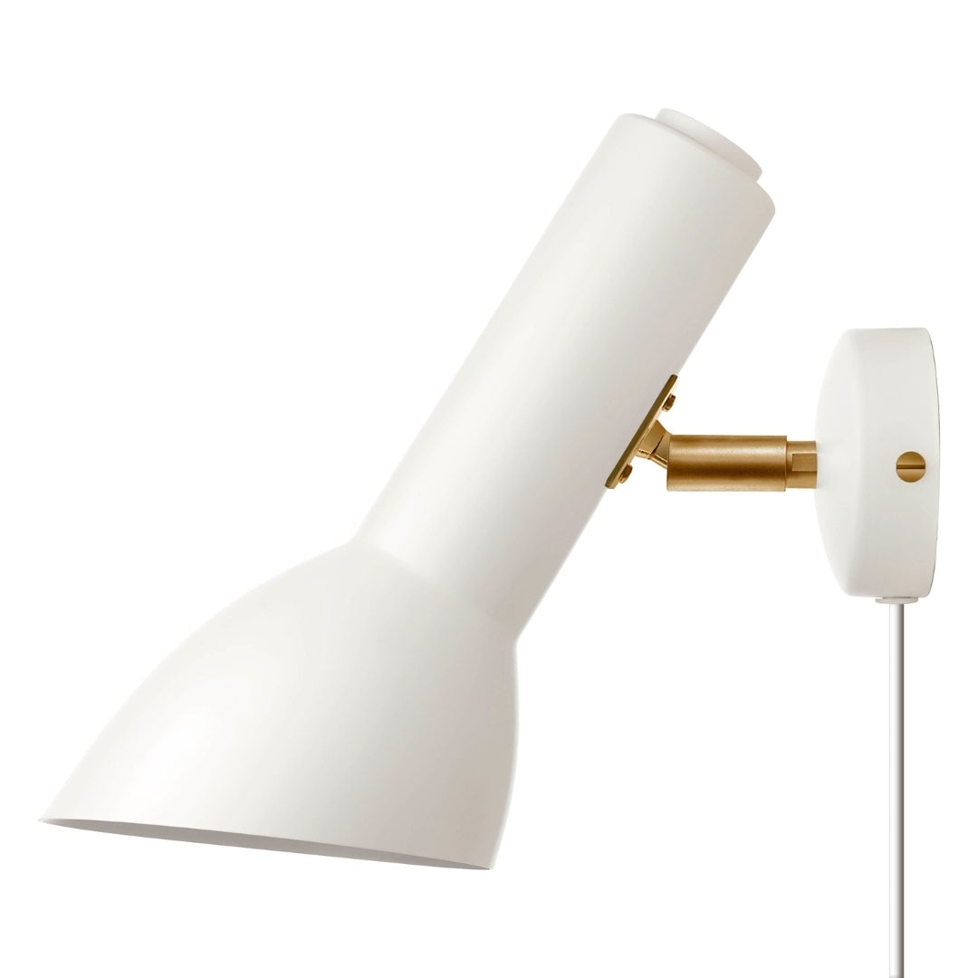 Produktbillede af Oblique Messing Væglampe Hvid CPH Lighting i premium kvalitet
