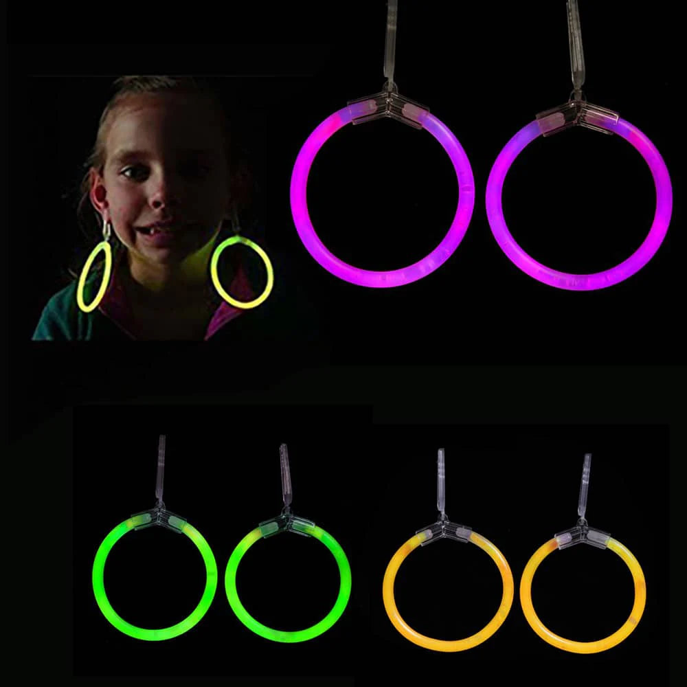 Selvlysende øreringe flere forskellige farver Orange
