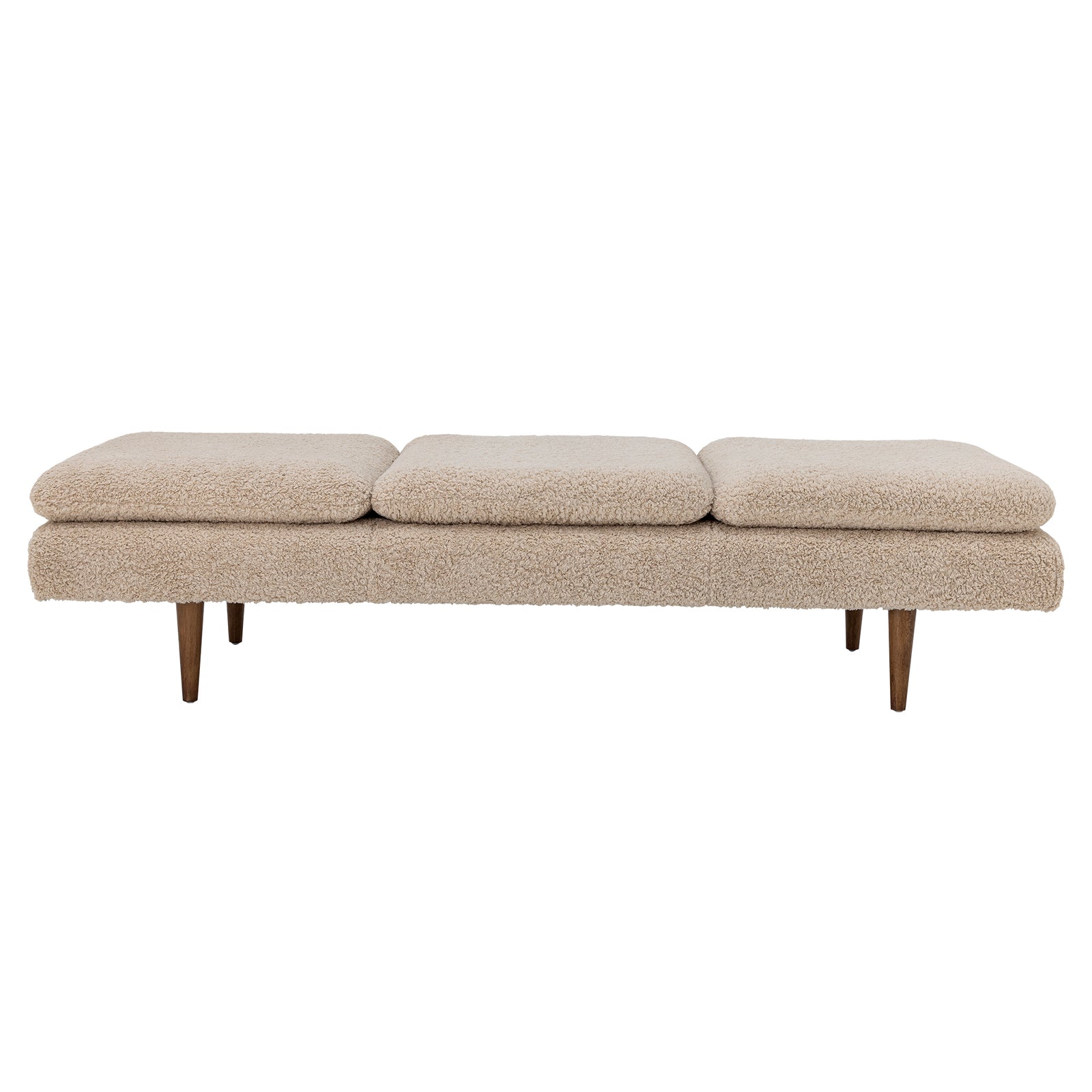 Produktbillede af BLOOMINGVILLE Pione daybed natur polyester og brun gummitræ 198x77 i premium kvalitet