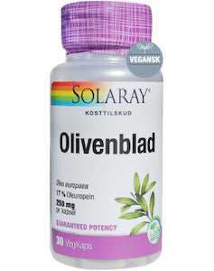 Solaray Olivenblad 30 kaps. DATOVARE 05/2025