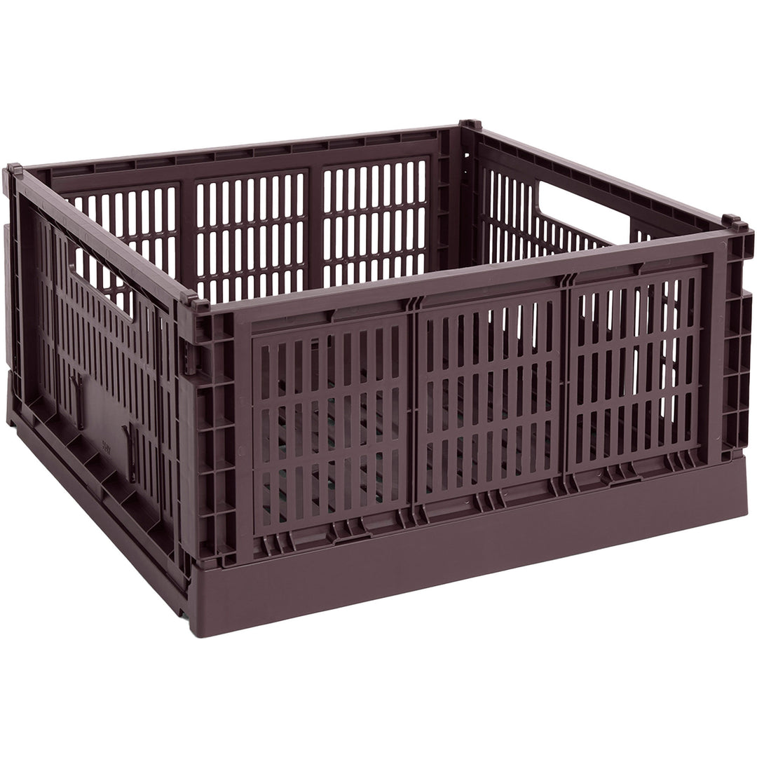 Hay HAY Colour Crate Large Square Opbevaringskasse, bordeaux – produktbillede (Opbevaringsboks)