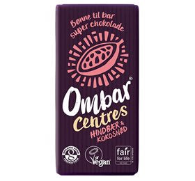 Detaljeret produktbillede af Ombar Hindbær & Kokosnød Ø på tilbud