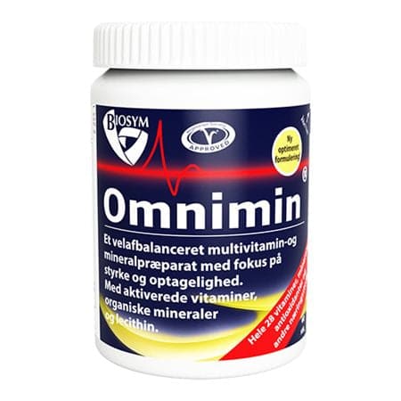 Stort online udvalg i BioSym Omnimin 60 tabletter ❤ Biosym ❤ Hurtig levering: 1 - 2 Hverdage og gratis fragt v/køb over 295 kr. GLS til pakkeshop ❤ Varenummer: HG-16609 og barcode / Ean: 5705380167804 på lager - Kæmpe udvalg i Sundhed - Over 350 kendte brands på udsalg
