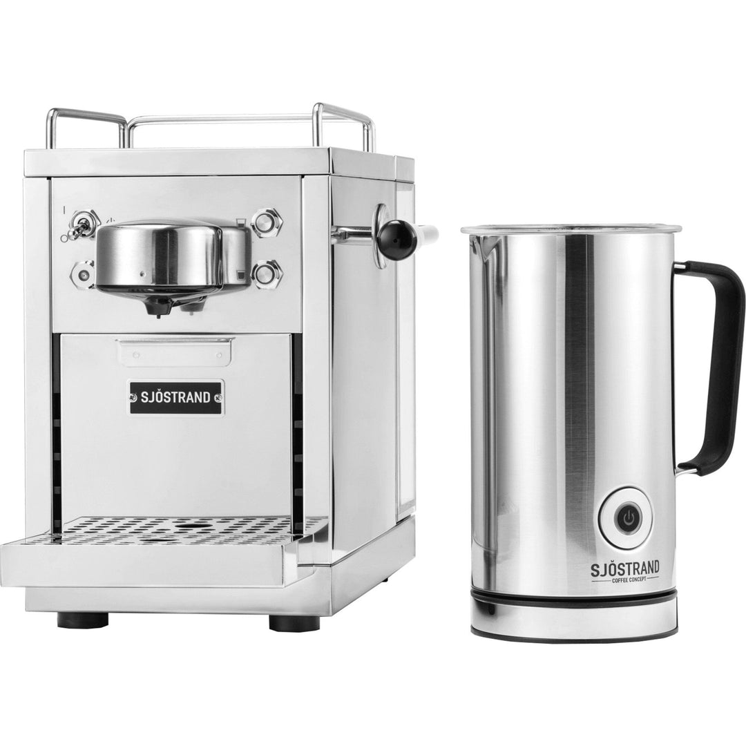 Sjöstrand coffee Sjöstrand coffee Espressomaskine + mælkeskummer ❤ produktfoto i kategorien Kapselmaskiner