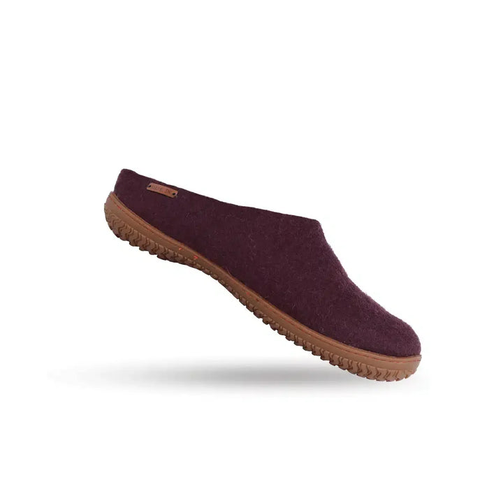 Uldtøffel (100% ren uld) m/Gummisål Dansk Design fra SHUS lilla / 40