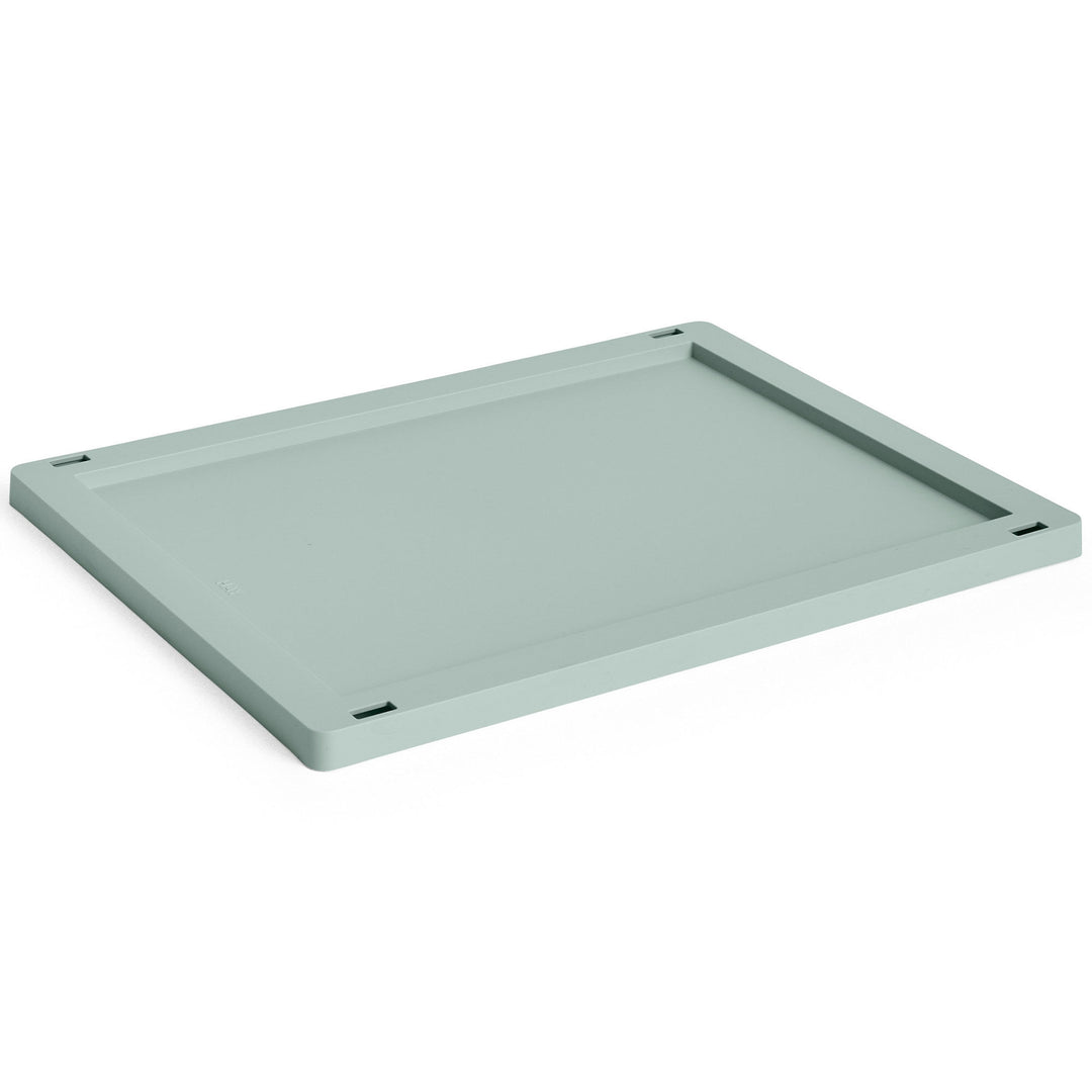 Hay HAY Colour Crate Medium Låg, sage green ❤ frontbillede (Opbevaringsboks)