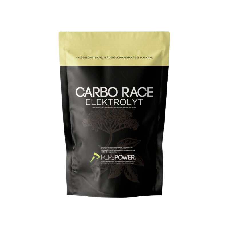 Produktbillede af PurePower Carbo Race Elektrolyt Hyldeblomst 1 kg på tilbud i brug