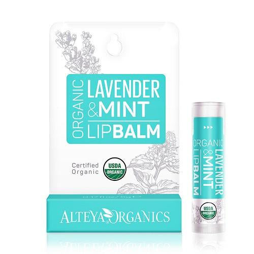 Detaljeret produktbillede af Alteya Organics Lavender Mint Lip Balm 4,5g. på tilbud