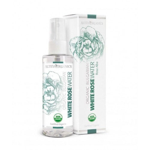 Detaljeret produktbillede af Alteya Organics Alba White Rose water Ansigtstoner/Skintonic 100 ML. på tilbud