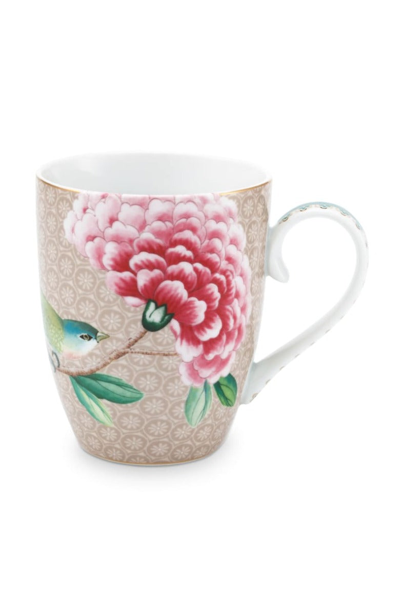 Produktbillede af Mug Large Blushing Birds Khaki 350ml på tilbud i høj kvalitet