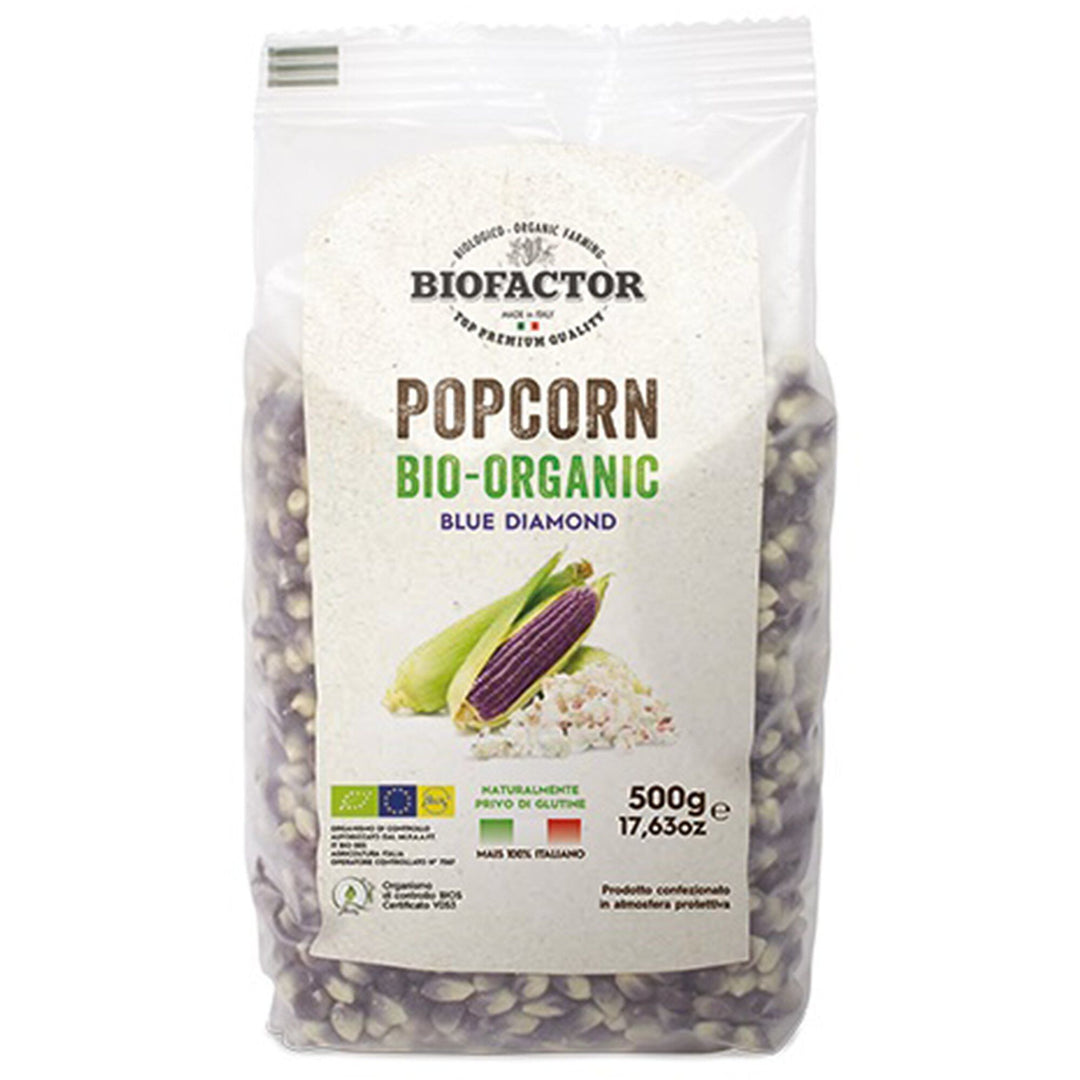 Biofactor Biofactor Økologiske popcorn, 500 g, blå ❤ produktvisning (Popcorn)