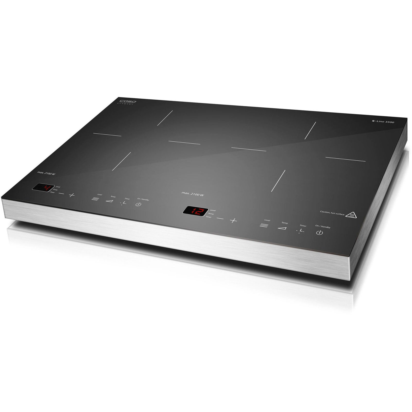 Caso Caso S-Line 3500 dobbelt induktionsplade – vinkelbillede (Induktionskogeplade)