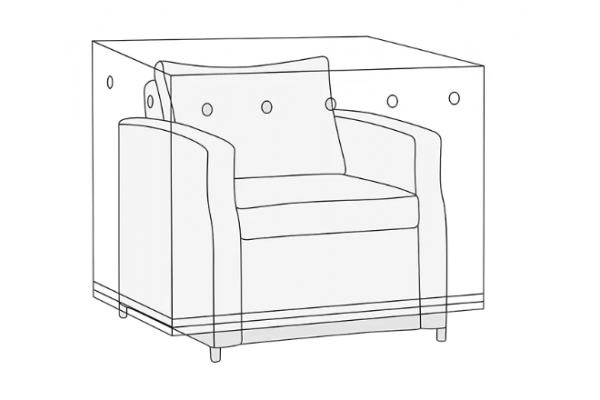 Produktbillede af Overtræk til Lounge/sofastol 96x96x96cm på tilbud i høj kvalitet