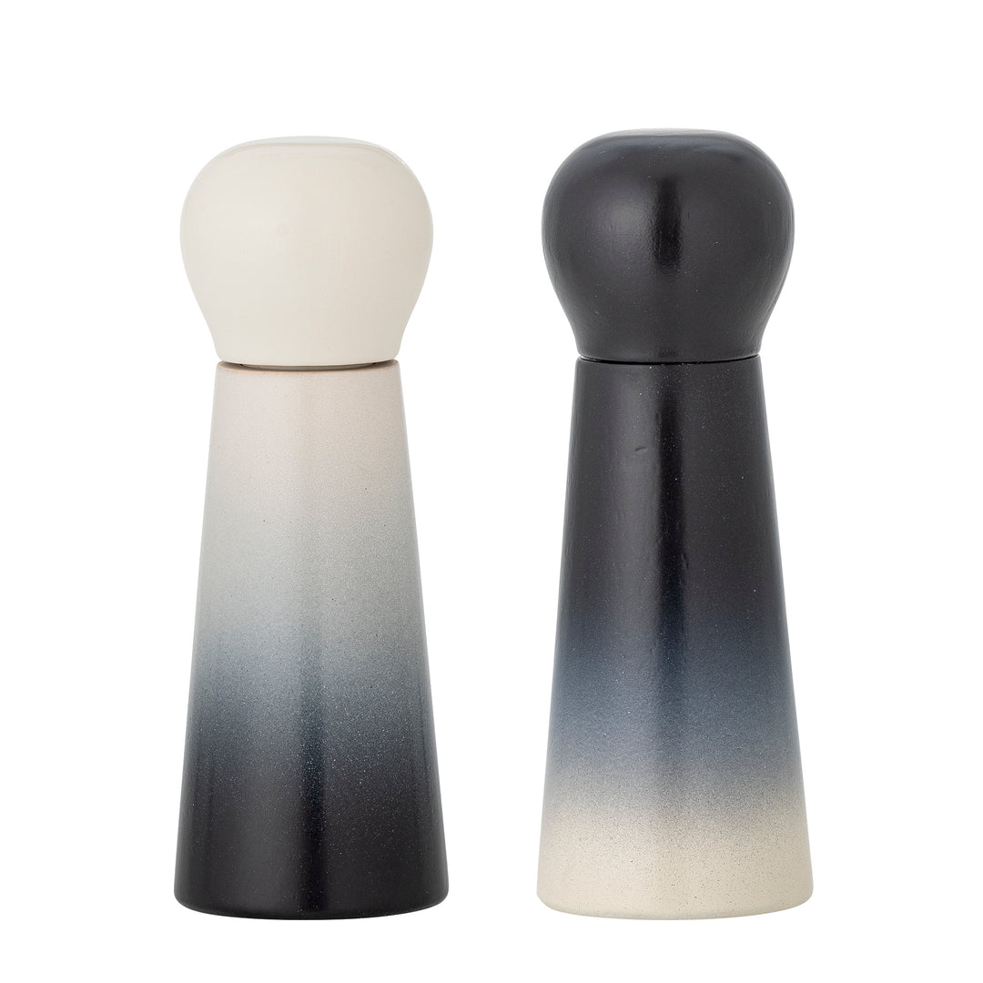 Produktbillede af BLOOMINGVILLE Hyman Salt & Peberkværn blå gummitræ D6xH17 sæt af 2 i premium kvalitet