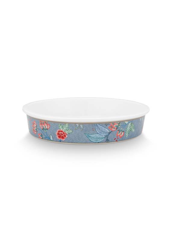 Produktbillede af Baking Dish Round Flower Festival Blue 25.5x5cm på tilbud i høj kvalitet