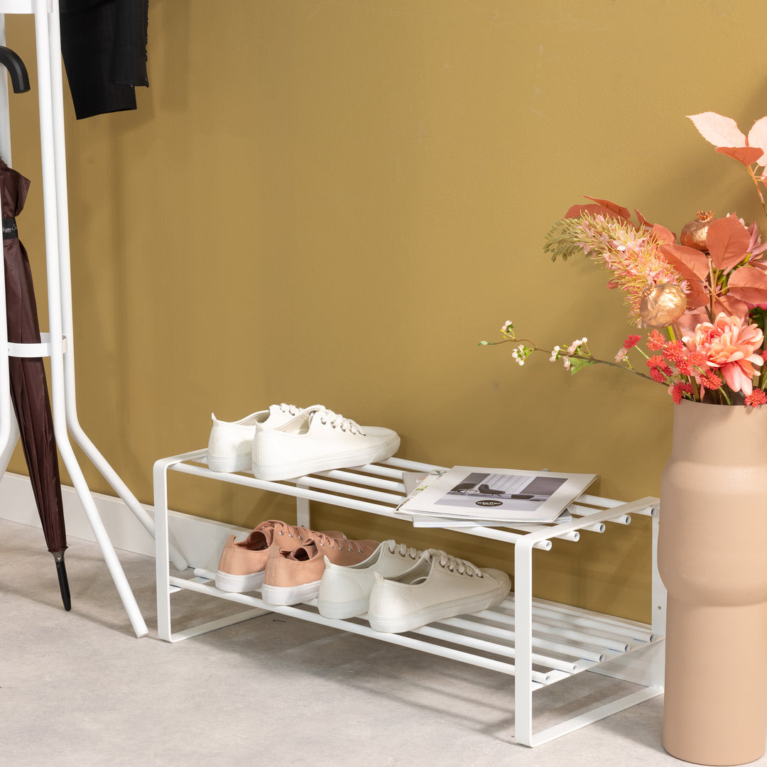 Produktbillede af Dinex Skostativ i hvid metal på tilbud i høj kvalitet