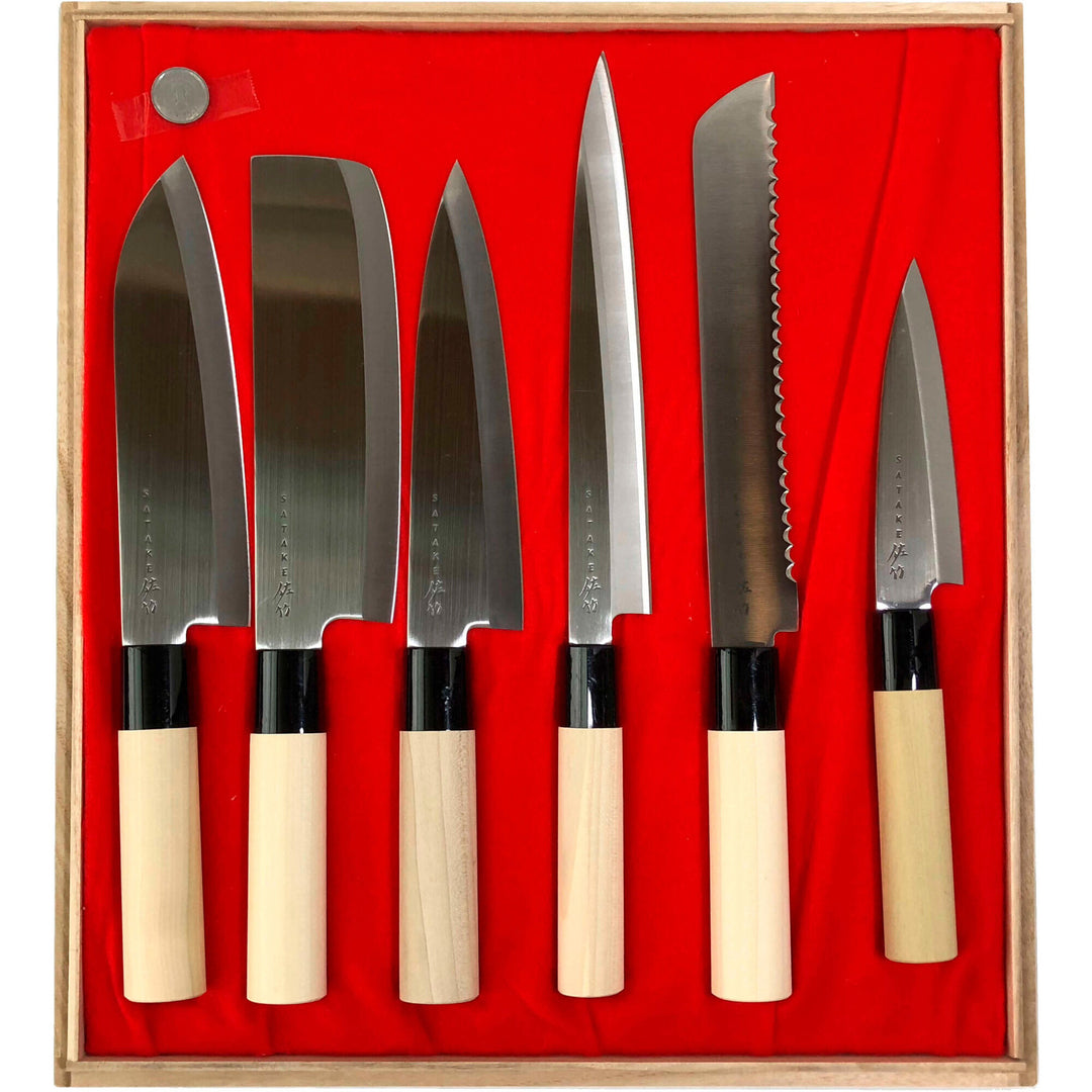 Satake Satake Houcho knivsæt i Balsabox 6 dele – vinkelbillede (Knivsæt)