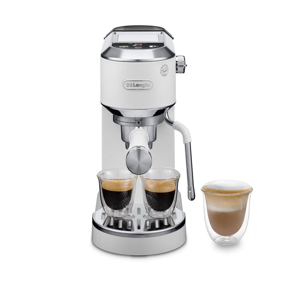 Delonghi Delonghi Dedica EC890 Duo espressomaskine, hvid – frontbillede (Espressomaskiner)