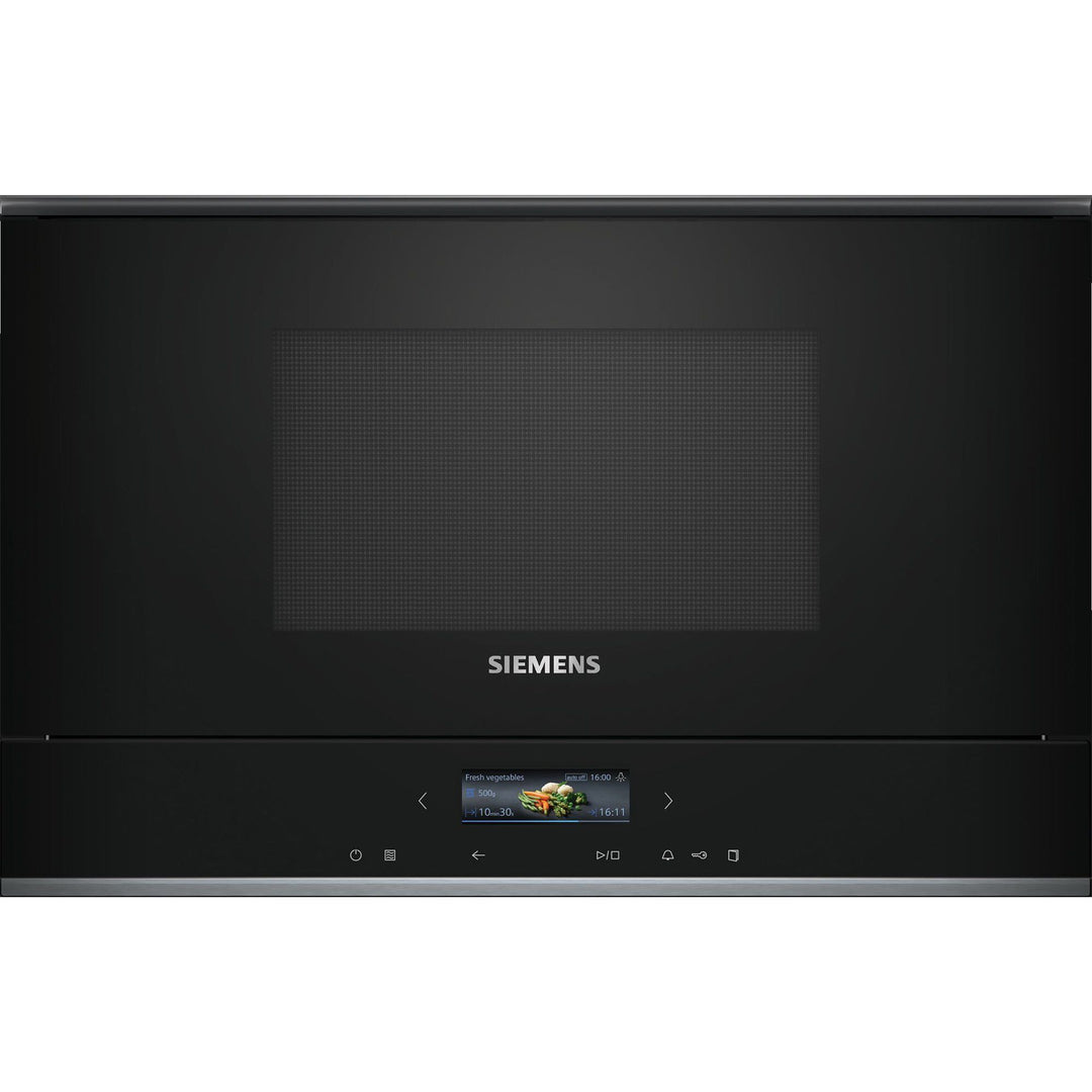 Siemens Siemens BF722L1B1 iQ700 indbygget mikroovn, sort – frontbillede (Mikrobølgeovne)