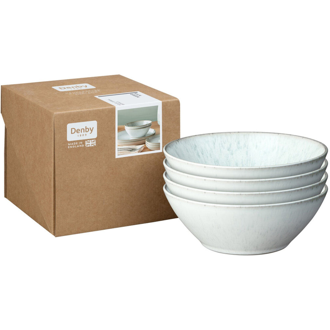 Denby Denby Kiln Green, sæt med 4 morgenmadsskåle ❤ produktbillede (Dyb tallerken)