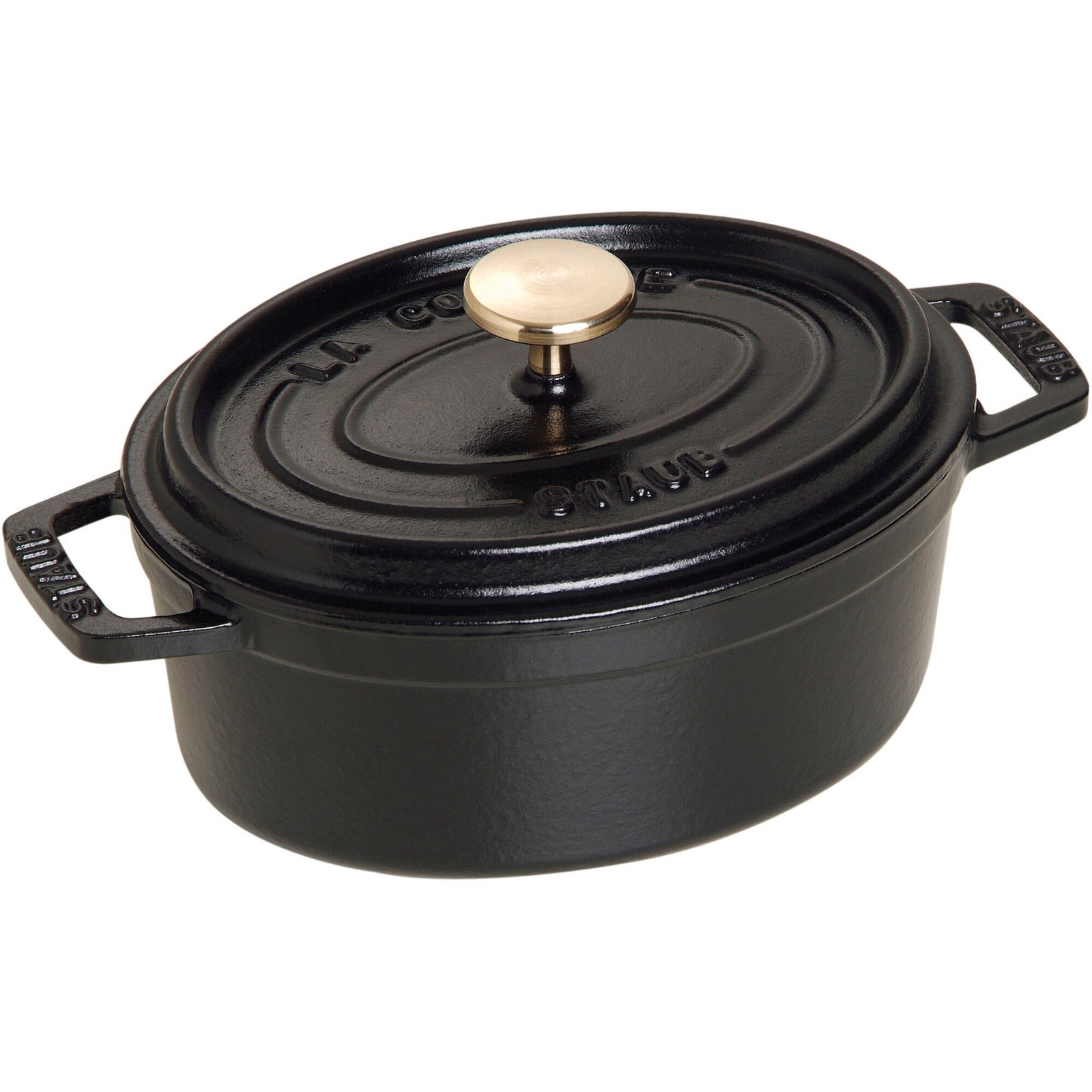 Staub Staub La Cocotte Oval cocotte 15cm. 0,6 liter, sort – produktbillede (Sauterpander)