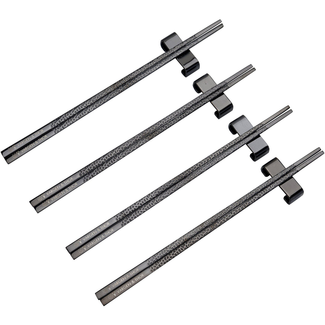 Vargen & thor Vargen & thor Spisepinde 4 par, onyx ❤ billede i brug (Spisepinde)