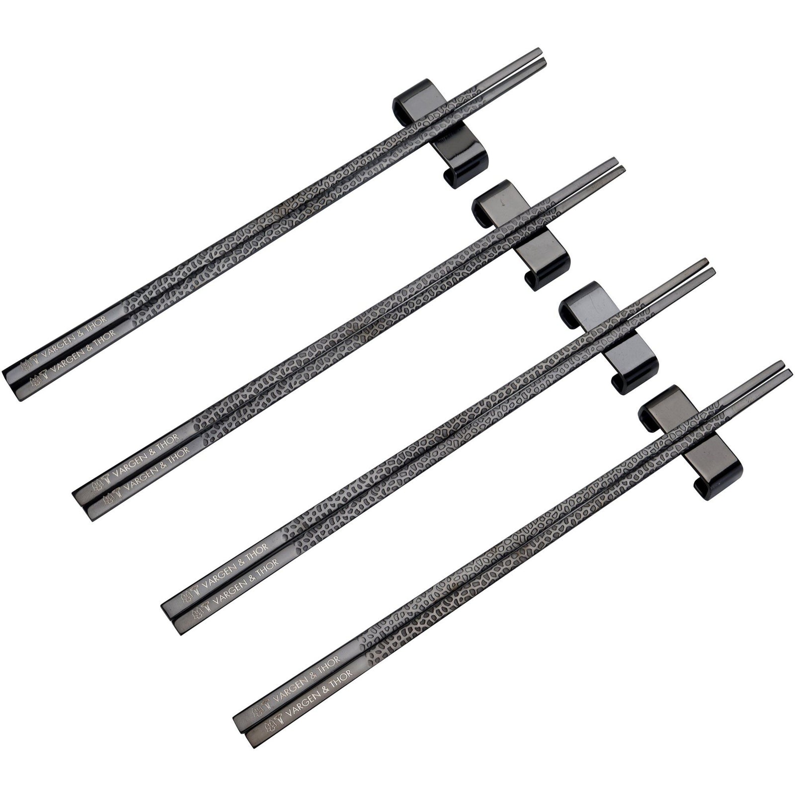 Vargen & thor Vargen & thor Spisepinde 4 par, onyx ❤ billede i brug (Spisepinde)