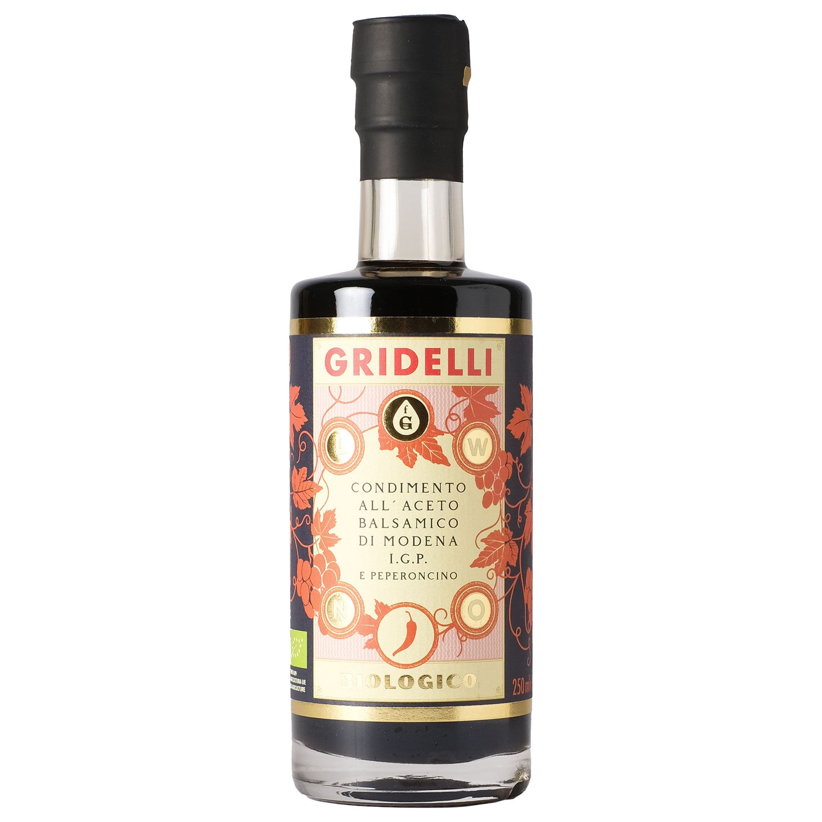 Fratelli gridelli Fratelli gridelli Gridelli Økologisk I.G.P Balsamico Peproncino 250 ml – vinkelbillede (Delikatesser)
