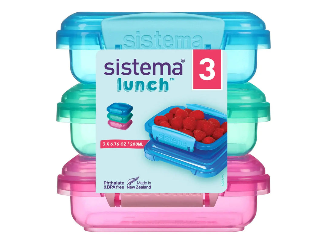 Produktbillede af Sistema Lunch Packs 3Pack 200ml i premium kvalitet