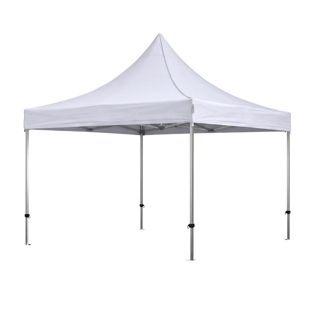 StandUp pagode-tagdug i hvid, 3 x 3 m, med ekstra lang peak pole