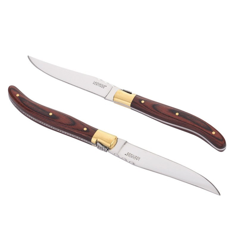 Laguiole Heritage Steakknive Pakka Gold 6 stk.