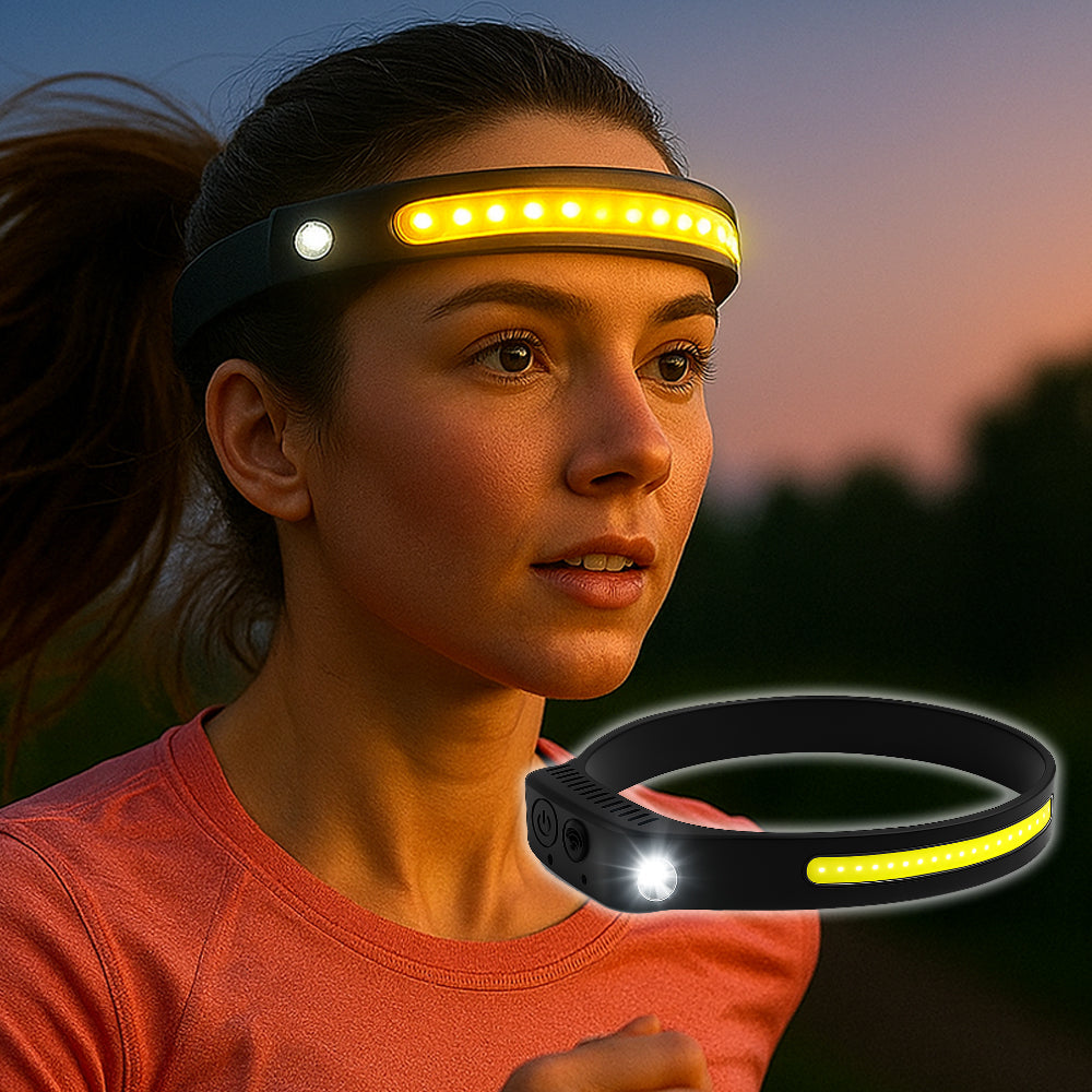 Produktbillede af Køb Pandelampe m/COB lys 330 lumen vandafvisende 5 lysfunktioner på tilbud