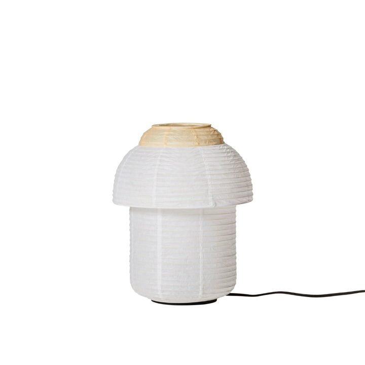 Papier Double Ø30 Blød Gul Bordlampe Made By Hand