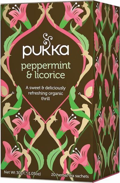Produktbillede af Pukka Peppermint & Licorice te Ø 20 br. på tilbud