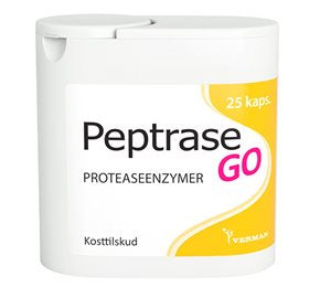 Detaljeret produktbillede af Biosym Peptrase GO 25 kap. på tilbud