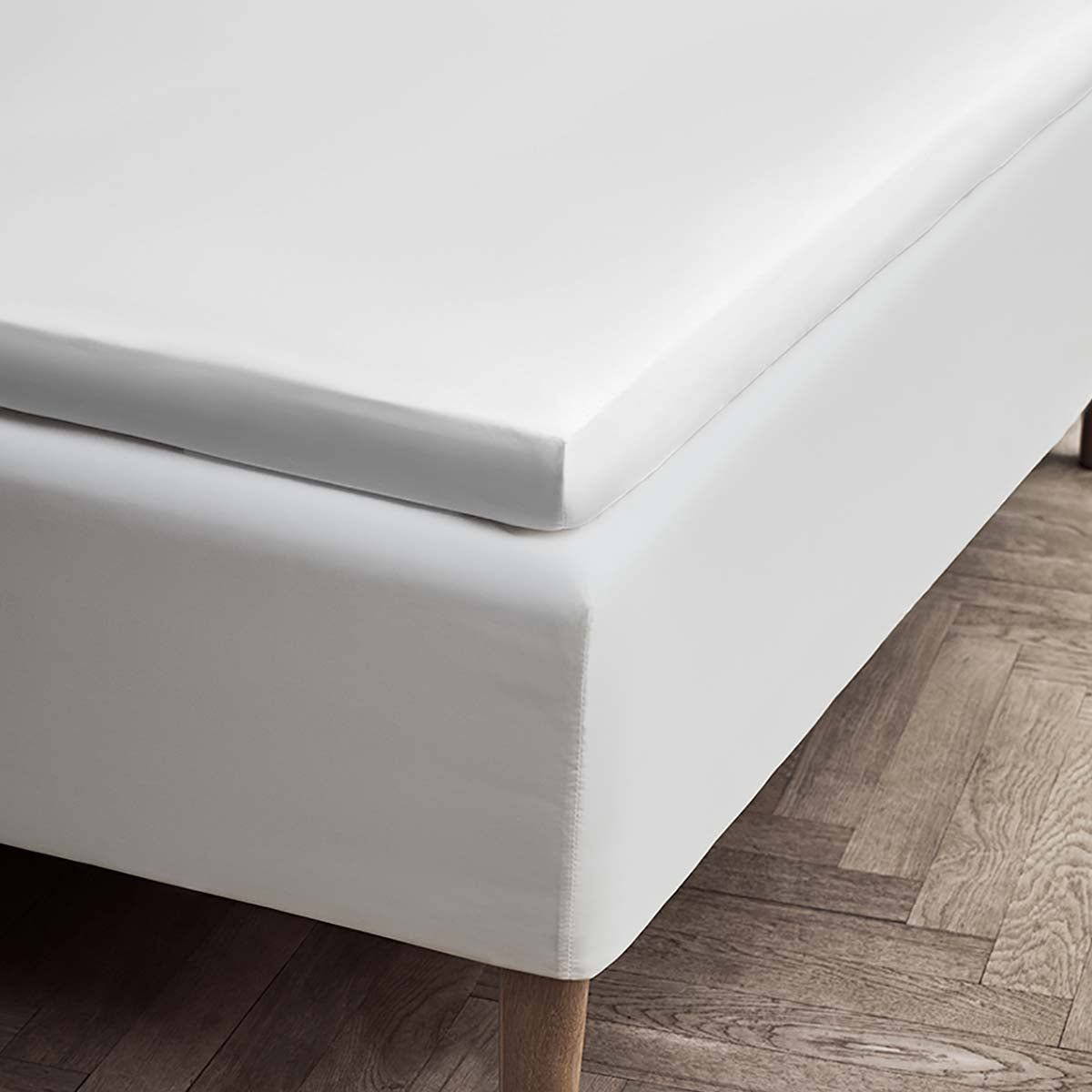 Produktbillede af Juna Percale Kuvertlagen hvid 90x200 cm i premium kvalitet