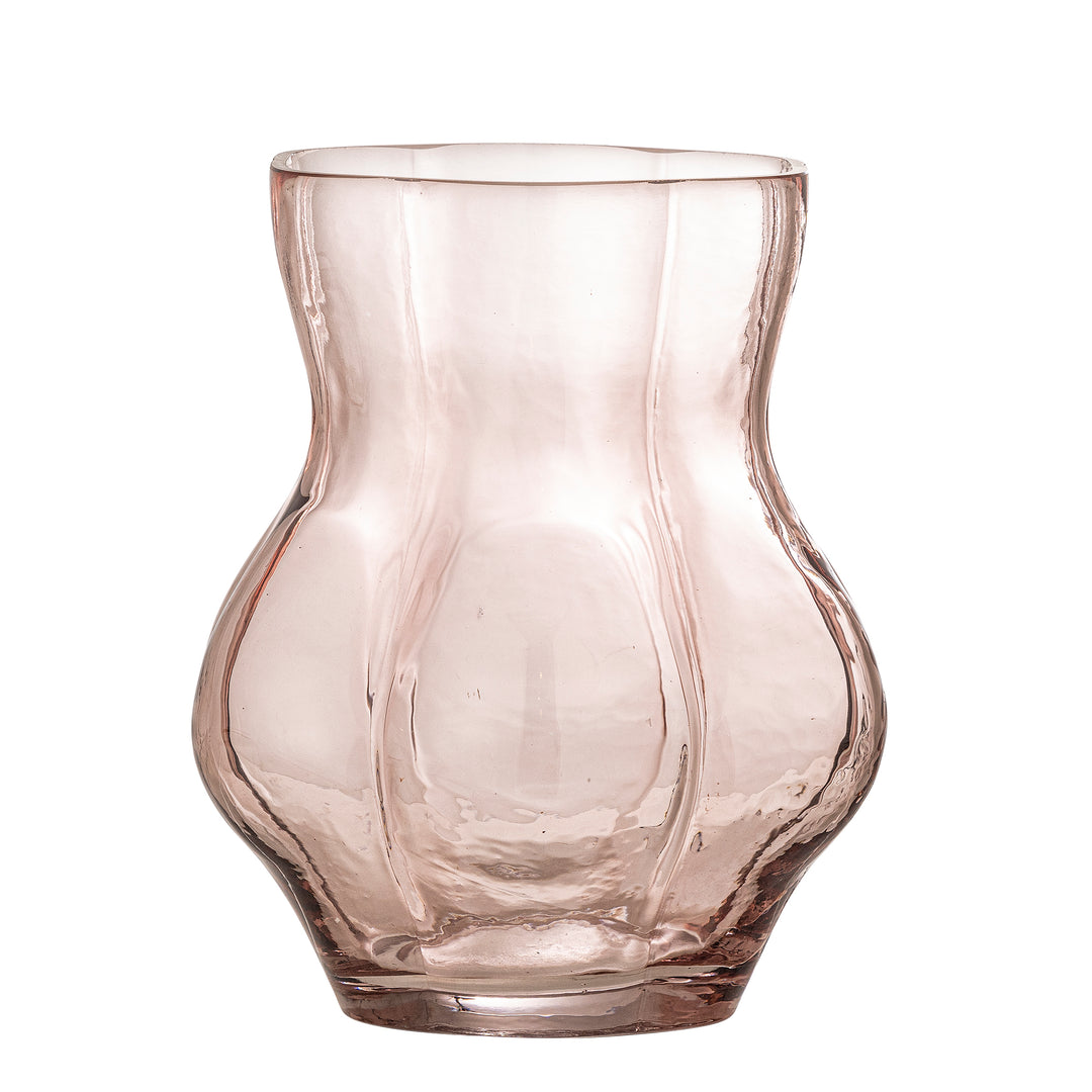 CREATIVE COLLECTION Tava vase rosa glas H:20