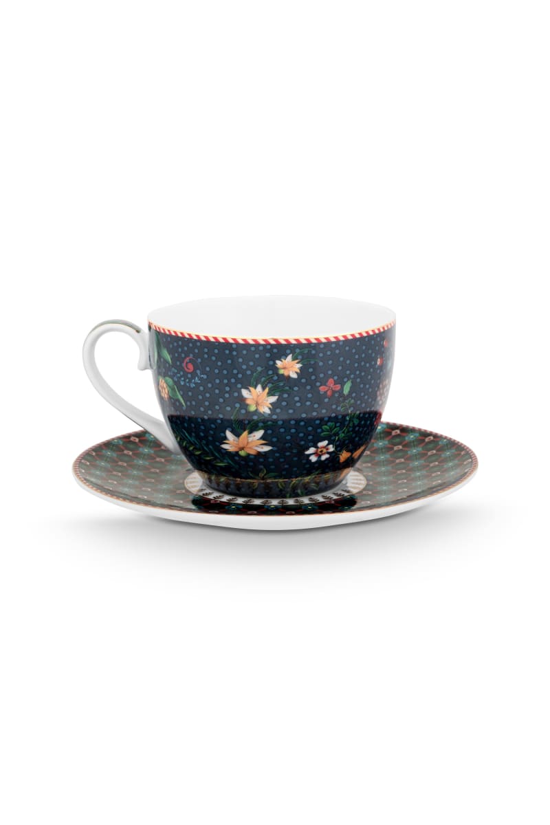 Produktbillede af Cup and Saucer Berry Blues Blue 280ml på tilbud i høj kvalitet