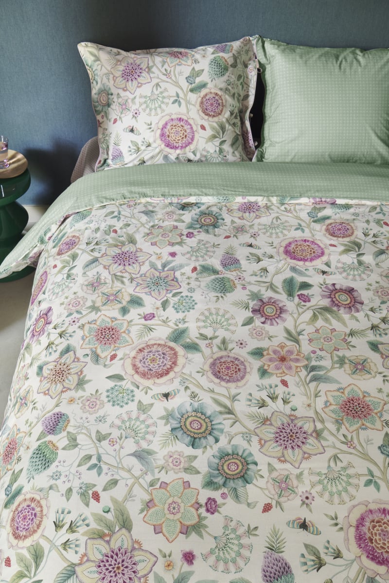 Produktbillede af PIP Viva Las Flores White 150x200 SVENSK STØRRELSE på tilbud i høj kvalitet