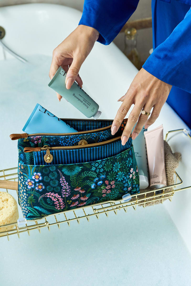 Produktbillede af Caryn Cosmetic 2ien Bag Combi Querida Velvet Dark Blue 26x7.5x18cm/22x1x13cm på tilbud i høj kvalitet