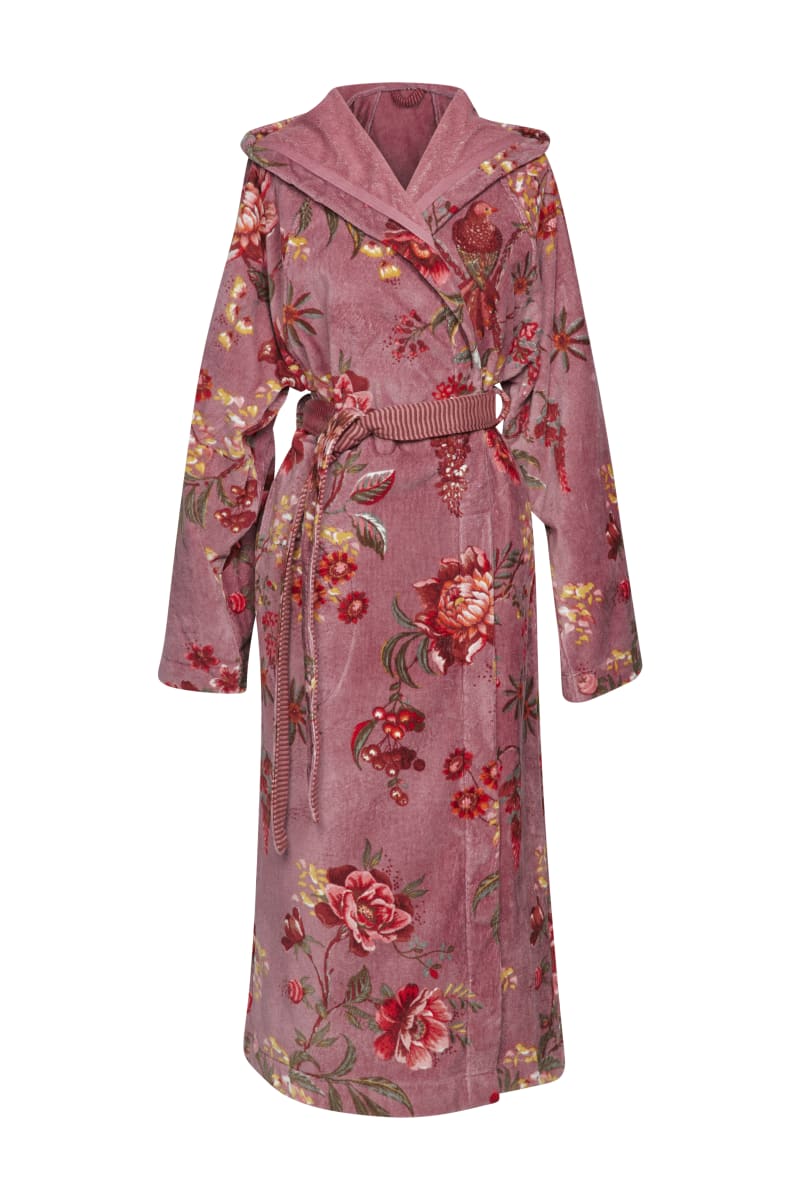 Produktbillede af Pip Studio Badekåbe Secret Garden Mauve XXL på tilbud i høj kvalitet