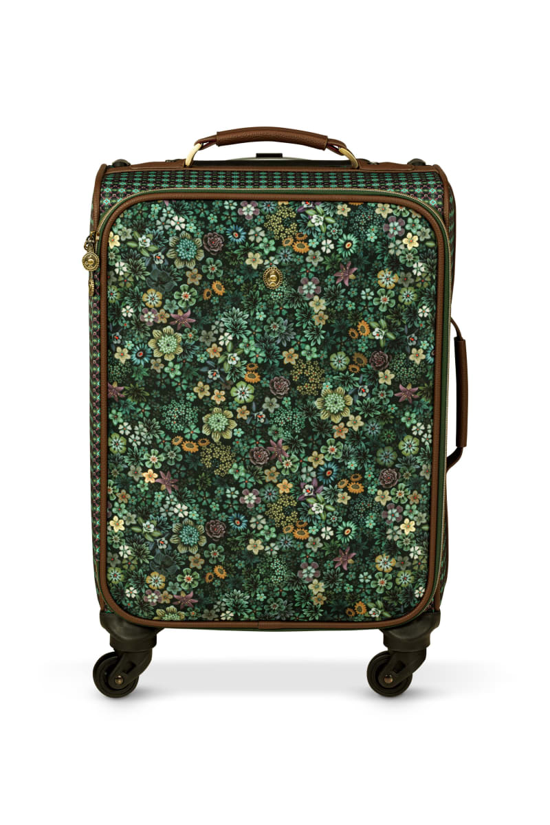 Produktbillede af Tosca Trolley Tutti i Fiori Green 35x22x47cm på tilbud i høj kvalitet