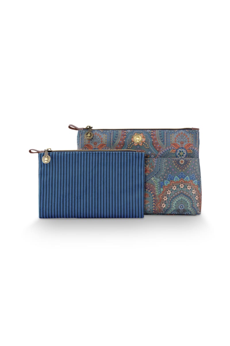 Produktbillede af Caryn Cosmetic Bags Combi Jabali Blue 26x7.5x18cm/22x1x13cm på tilbud i høj kvalitet