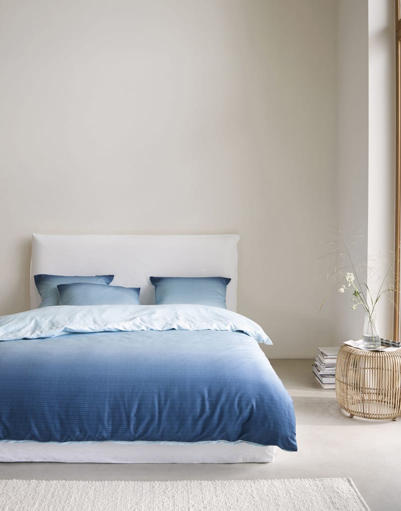 Produktbillede af Marc O polo Juom Blue Duvet Cover- 140x200/60x63 på tilbud i høj kvalitet
