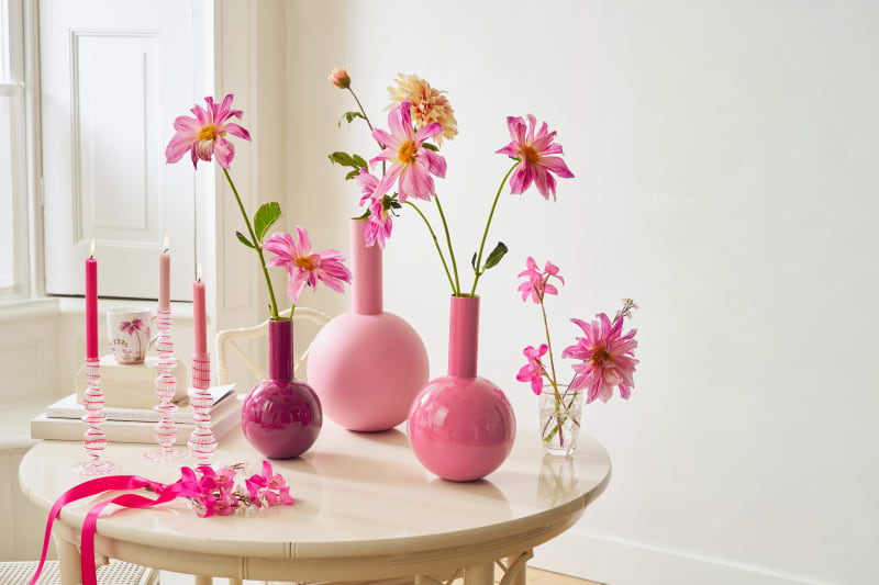 Produktbillede af Pip Studio Vase Metal Large Matt Light Pink 24.5x42cm på tilbud i høj kvalitet